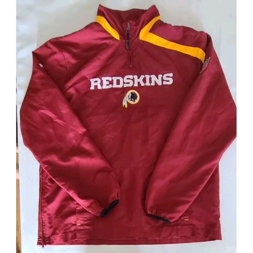 Washington Redskins Jacket Mens Small Red Reebok NFL On Field Lightweight